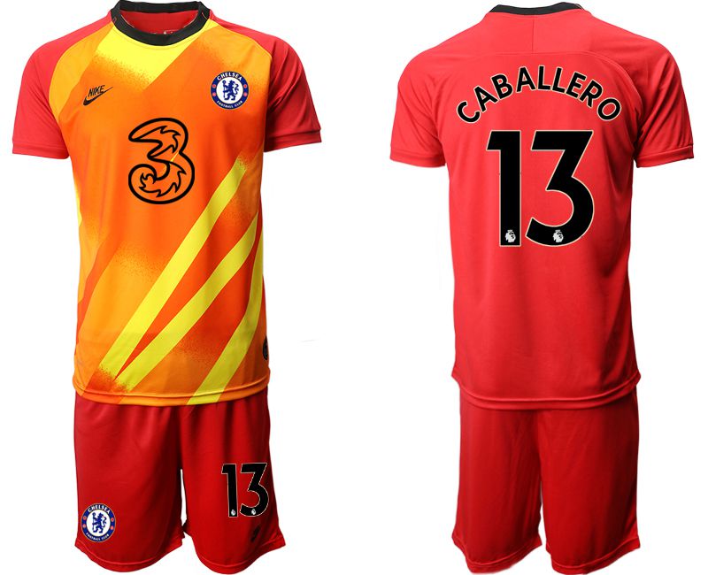 Men 2020-2021 club Chelsea red goalkeeper #13 Soccer Jerseys